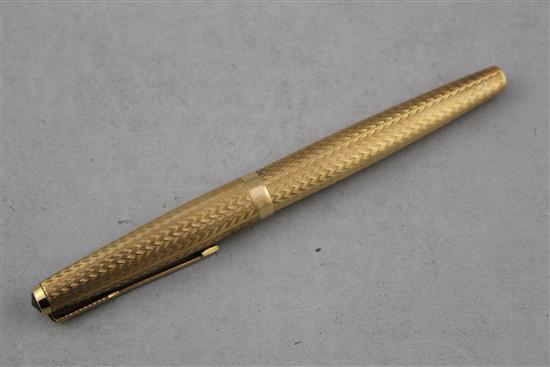 An 18ct gold Parker Presidential fountain pen,